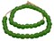The Bead Chest African Recycled Glass Beads – Handmade in Ghana – Green 14mm Strand for Jewelry Making, Crafts, and Home Decor I Approximately 45 Beads